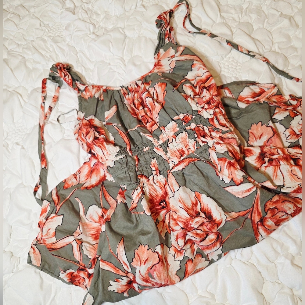 Floral Print Strappy Dress